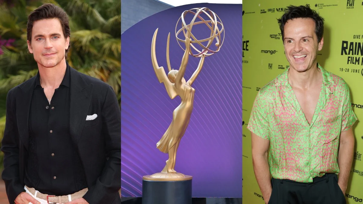 Matt Bomer, Andrew Scott e estátua dos EMMYs