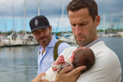 Pedro Andrade e Benjamin Parker Thigpen, e a filha Isabel - Divulgação