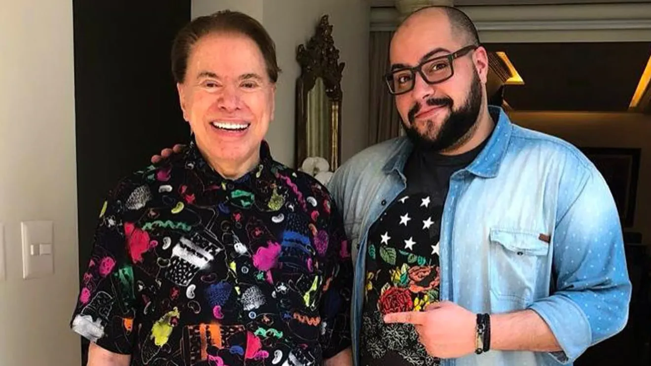 Silvio Santos e o neto Tiago Abravanel - Reprodução/Instagram