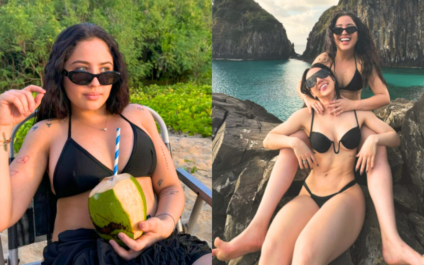 Mari Fernandez e Júlia Ribeiro em Fernando de Noronha - Reprodução/Instagram/Montagem