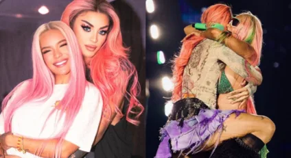 Pabllo Vittar sobe ao palco em show de Karol G em São Paulo - Divulgação/Reprodução/Instagram/Montagem