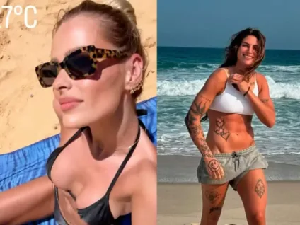 Yasmin Brunet e Mia Carvalho estão em Caraíva - Reprodução/Instagram/Montagem