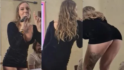 Tertuliana Lustosa faz performance erótica em palestra na UFMA - Reprodução/Instagram/Montagem