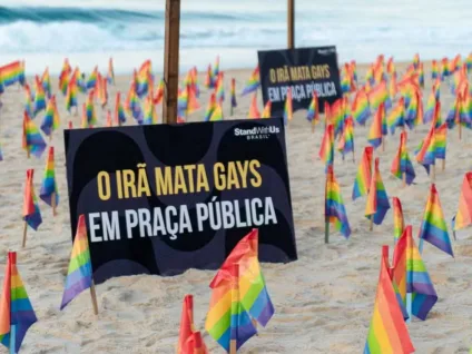 "O Irã mata gays": protesto realizado na Praia de Ipanema denuncia mortes de LGBT+