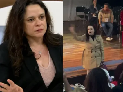 Janaína Paschoal causa confusão ao invadir evento LGBT e é expulsa: "Fora fascista"