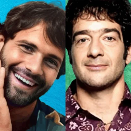 Os cantores e compositores Cazuza e George Israel.