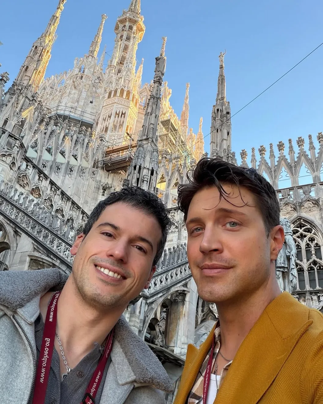 Gio Benitez e o marido, Tommy DiDario