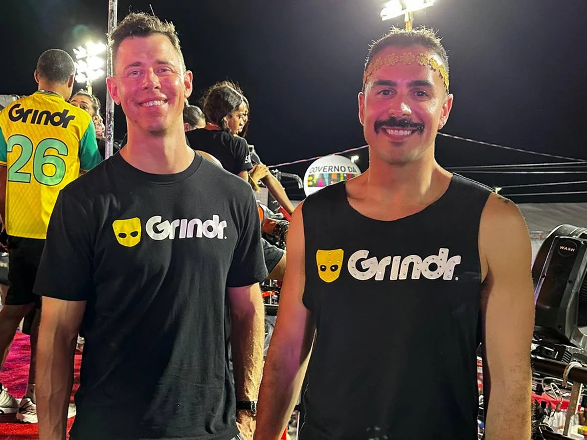 Colin Dunn, diretor de marketing, e Igor Carvalho, Global Marketing Lead do Grindr