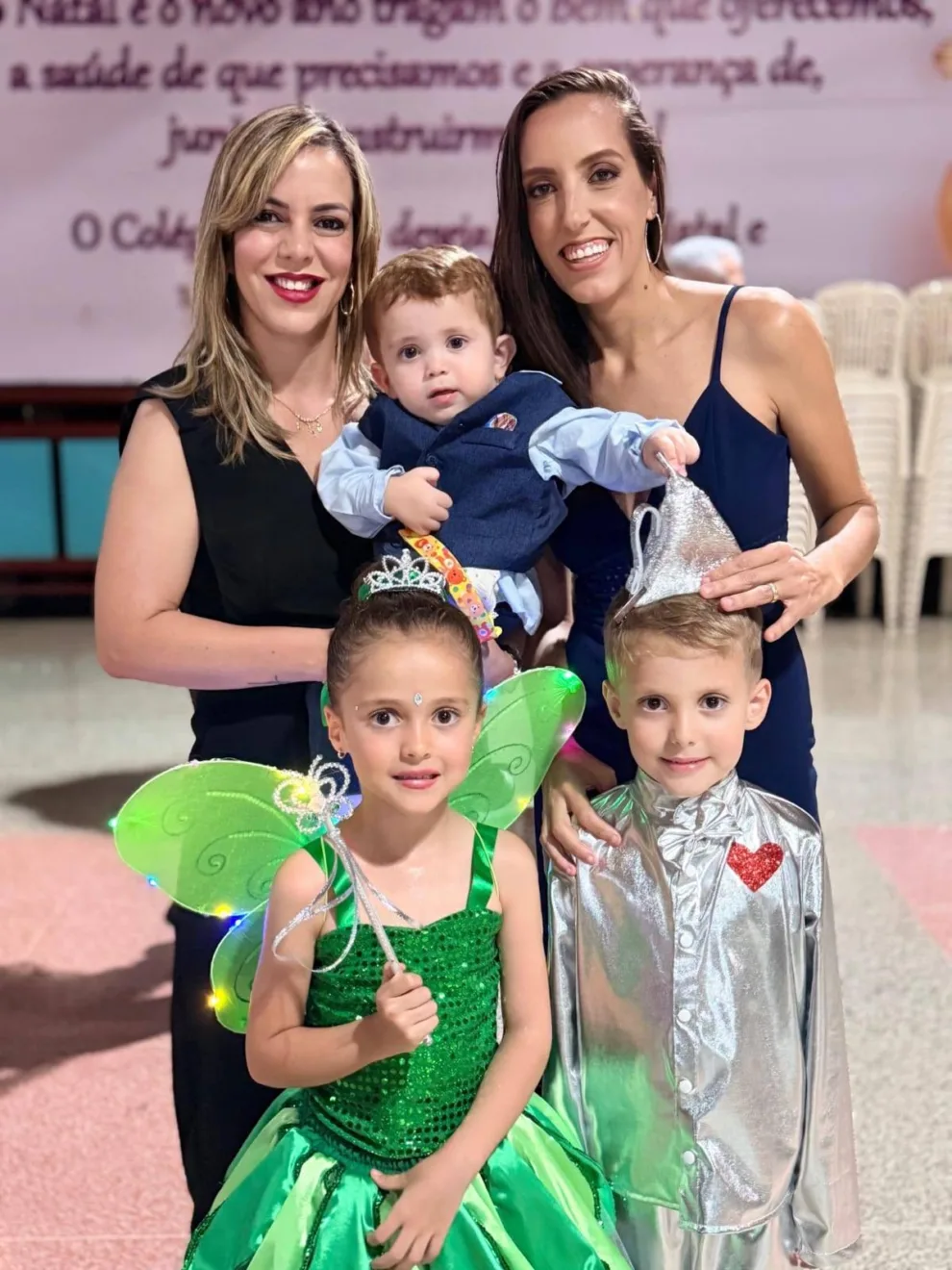 Cecília, Thalyta e os filhos