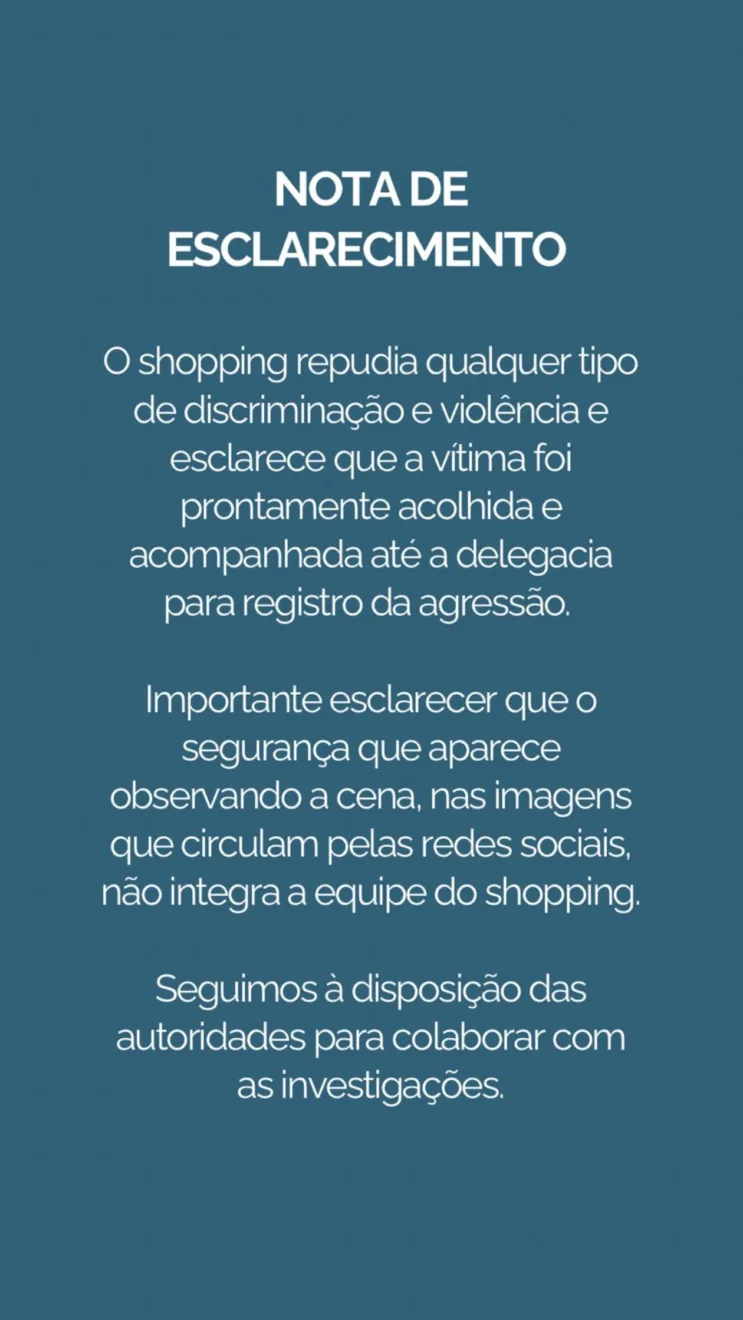 Shopping da Bahia se pronuncia após denúncia de agressão e homofobia