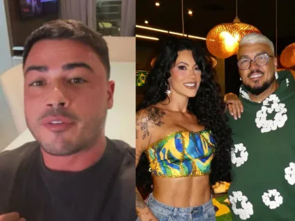 Ex de Rayane Figliuzzi faz revelações sobre Belo e suposto trisal: "Tem gravação"