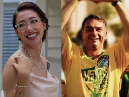 Após polêmica com o pai gay, Nicole Louise chama atenção por seguir Flávio Bolsonaro na web